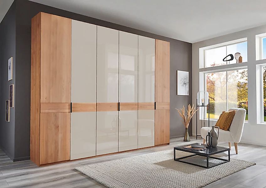 WIEMANN Kleiderschrank "Cardiff, Massivholztüren in Kombination mit Glas- o günstig online kaufen