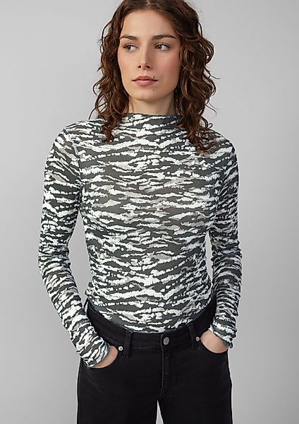 QS Langarmshirt Leicht transparentes Longsleeve mit günstig online kaufen