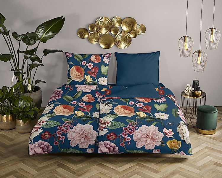 Descanso Wendebettwäsche Fiori, Satin (Bio-Baumwolle), 3 günstig online kaufen