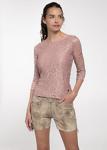 Spieth & Wensky Trachtenshirt Blusenshirt - ALHEIM - dunkelblau, dunkelrot günstig online kaufen