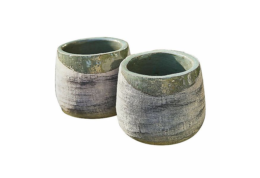 Mirabeau Übertopf Pflanztopf 2er Set Malivon antikgrün/grau günstig online kaufen