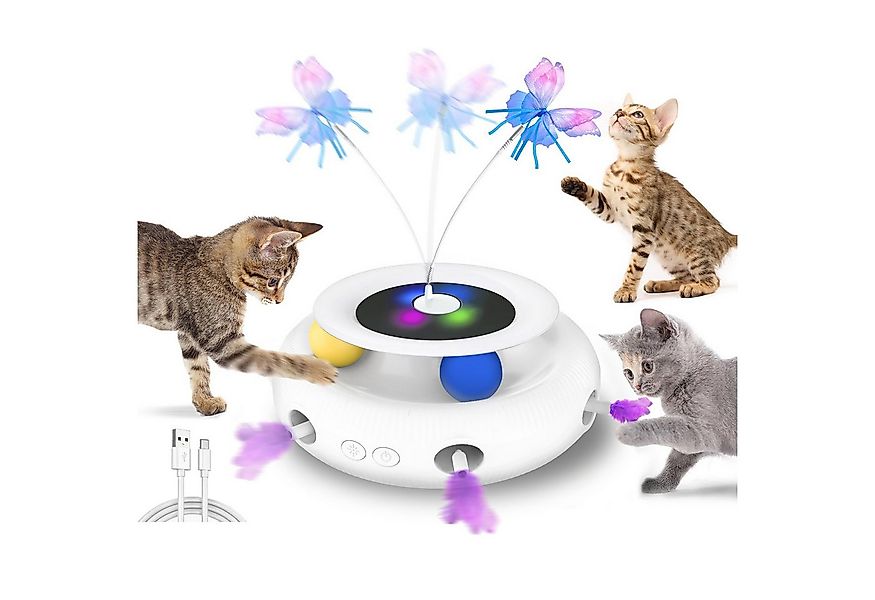 FOSMET Tier-Intelligenzspielzeug Katzenspielzeug, 3-in-1-Elektrisch Interak günstig online kaufen
