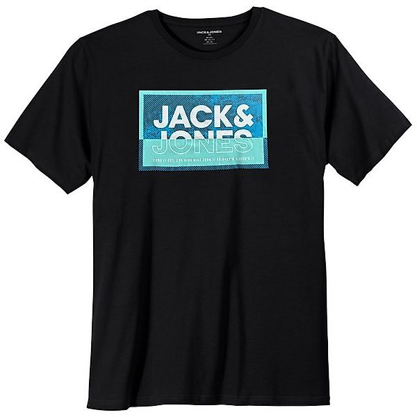 Jack & Jones Rundhalsshirt Große Größen Herren T-Shirt schwarz Print JCOLOG günstig online kaufen