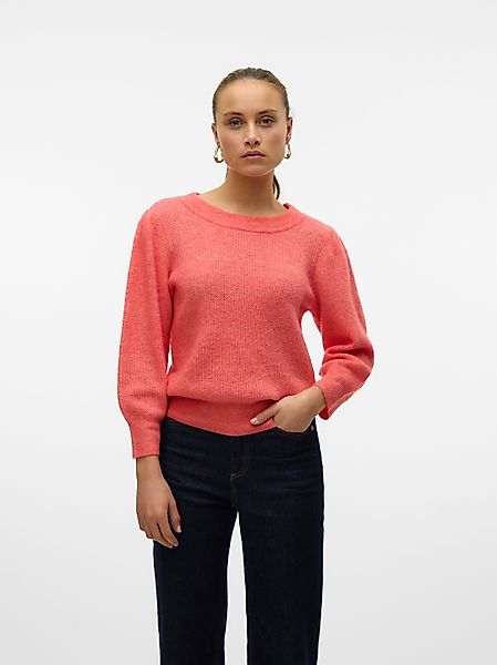 Vero Moda Rundhalspullover VMVIGGA 3/4 RIB günstig online kaufen