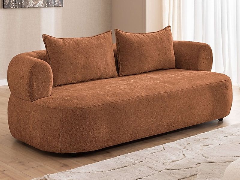 Home affaire 3-Sitzer »LUSSAC 3-Sitzer Design-Sofa mit Zierkissen, Maße B/T günstig online kaufen