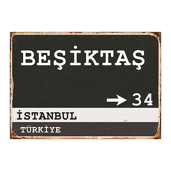 Jungengel Wandbild Besiktas Stadion Wegweiser Wandposter günstig online kaufen