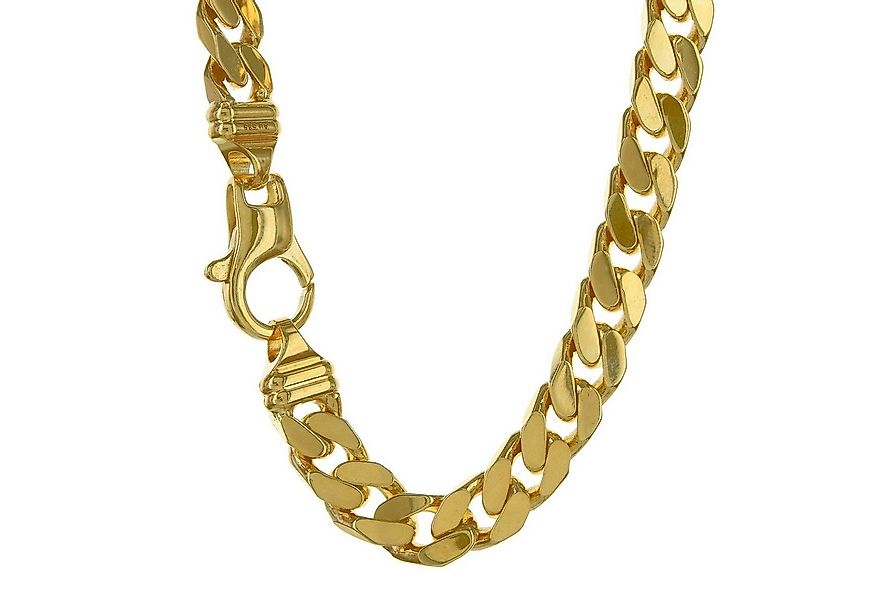 HOPLO Panzerkette Panzerkette 585 - 14 Karat Gold 7,0 mm Kettenlänge 50 cm günstig online kaufen