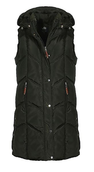 Aurela Damenmode Steppweste Damen Longweste mit moderner Steppung abnehmbar günstig online kaufen