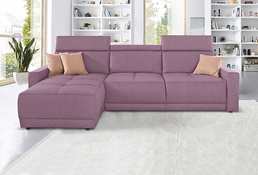 DOMO collection Ecksofa "Ava L-Form", mit Recamiere, Federkern wahlweise mi günstig online kaufen