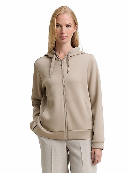 TOM TAILOR Kapuzensweatjacke, mit Viskose und Stretch günstig online kaufen