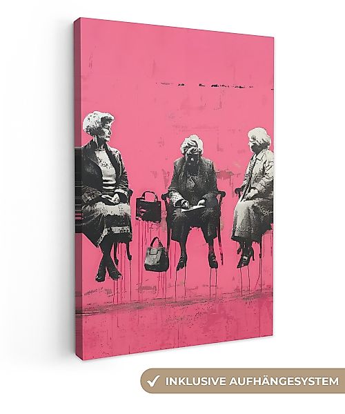OneMillionCanvasses® Leinwandbild Graffiti - Rosa - günstig online kaufen