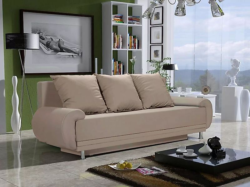 Fun Möbel Schlafsofa Sofa Designersofa MIKA 3-Sitzer mit Schlaffunktion, in günstig online kaufen