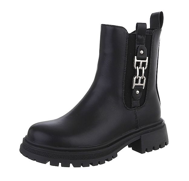 Ital-Design Damen Chelsea Freizeit Plateaustiefelette (87451877) Blockabsat günstig online kaufen