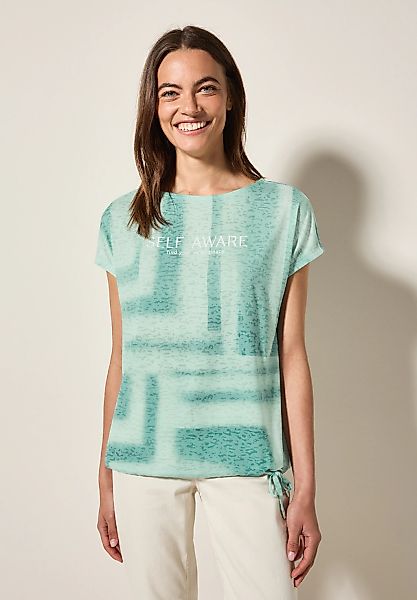 Cecil Print-Shirt, mit Tunnelzug am Saum günstig online kaufen