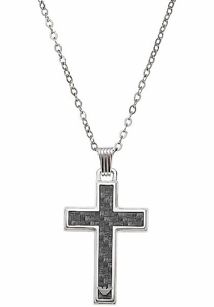 Emporio Armani Kette mit Anhänger Schmuck Geschenk Edelstahl Halskette Kreu günstig online kaufen