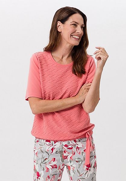 FRANK WALDER Kurzarmshirt im Materialmix günstig online kaufen