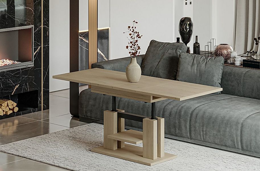 Endo-Moebel Couchtisch Endo Couchtisch Iso 110 / 170 höhenverstellbar erwei günstig online kaufen