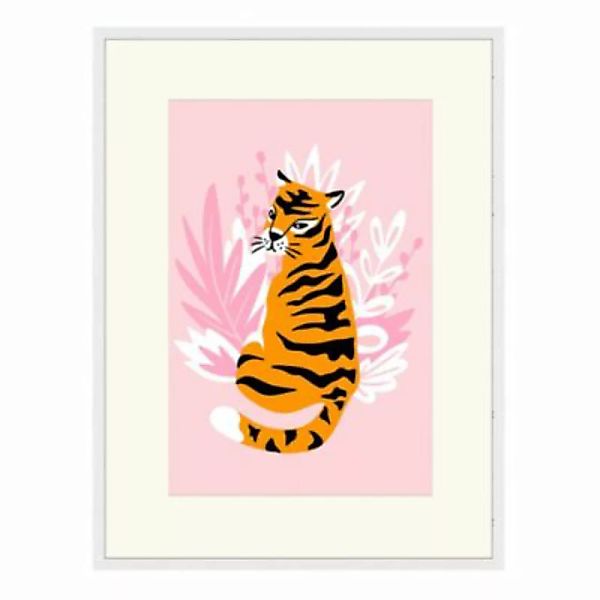 Milan Moon Wandbild Süßer Tiger weiß Gr. 50 x 60 günstig online kaufen