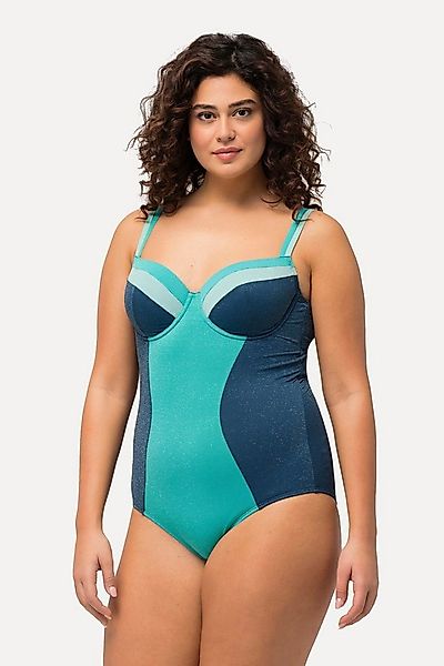 Ulla Popken Badeanzug Badeanzug Glitter Softcups Bügel günstig online kaufen