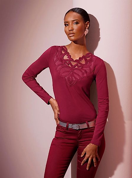 creation L Langarmshirt "Modal-Baumwoll-Shirt", 1 Stk. günstig online kaufen