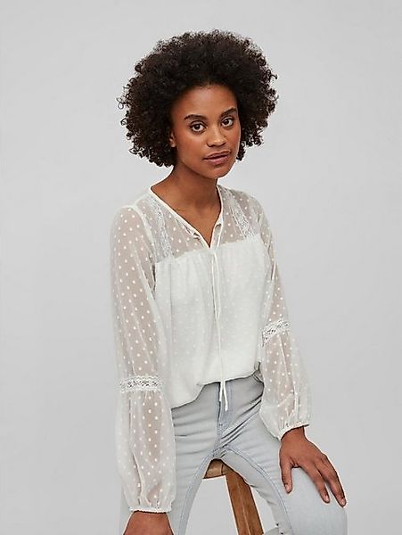Vila Blusenshirt Lockere Mesh Langarm Oberteil VIELLETTE VIEDEE L/S TOP - N günstig online kaufen