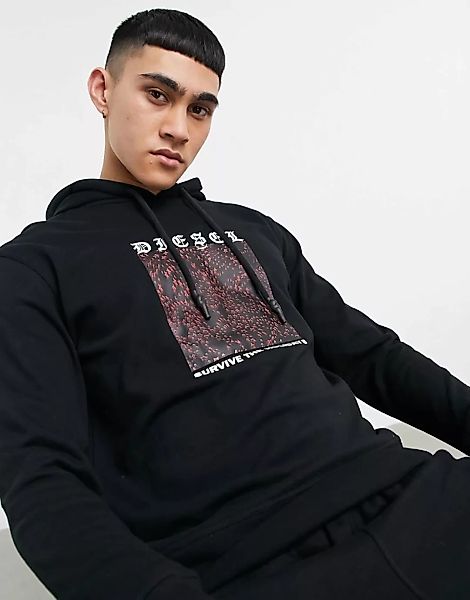 Diesel – Brandon – Langärmliges Sweatshirt in Schwarz günstig online kaufen
