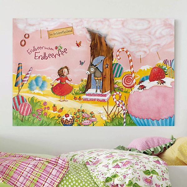 Leinwandbild Kinderzimmer - Querformat Erdbeerinchen Erdbeerfee - Schlaraff günstig online kaufen