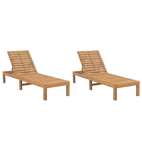 vidaXL Sonnenliegen 2 Stk Massivholz Teak 3073206 günstig online kaufen