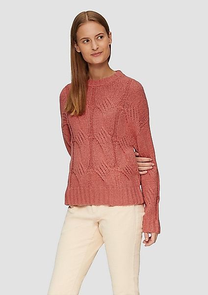 s.Oliver Longpullover Strickpullover Zopfstrickpullover im Relaxed Fit günstig online kaufen