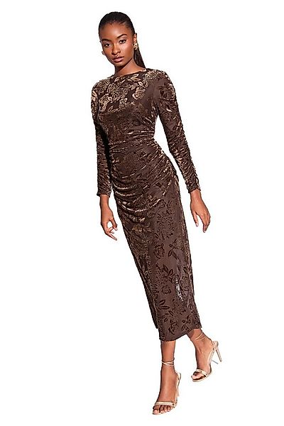 LIPSY Midikleid Lipsy Langärmeliges Samt-Midikleid (1-tlg) günstig online kaufen