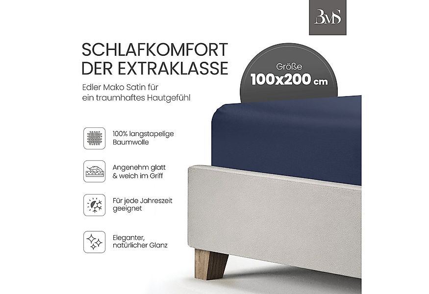 BETTWAESCHE-MIT-STIL Spannbettlaken Mako Satin Spannbettlaken, Matratzenhöh günstig online kaufen