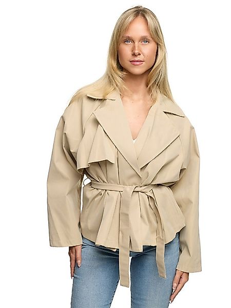 Worldclassca Trenchcoat Worldclassca TRENCHCOAT Crop Mantel Oversize mit Gü günstig online kaufen