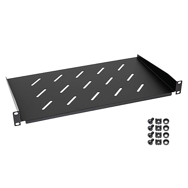 HMF 65499 Fachboden für Serverschrank  19 Zoll  1 HE  250mm Schwarz günstig online kaufen