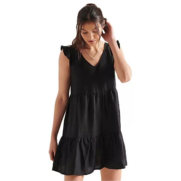 Superdry Tinsley Tiered Kurzes Kleid 2XS Black günstig online kaufen