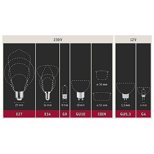 Paulmann "Filament 230V LED Kerze E14 470lm 4,5W 2700K Matt" günstig online kaufen