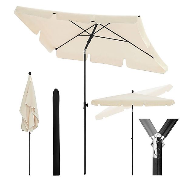 Woltu Sonnenschirm, 45° knickbar, UV-beständig, wasserdicht günstig online kaufen