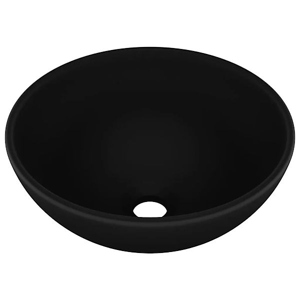 vidaXL Luxus-Waschbecken Rund Matt Schwarz 32,5x14 cm Keramik 146975 günstig online kaufen