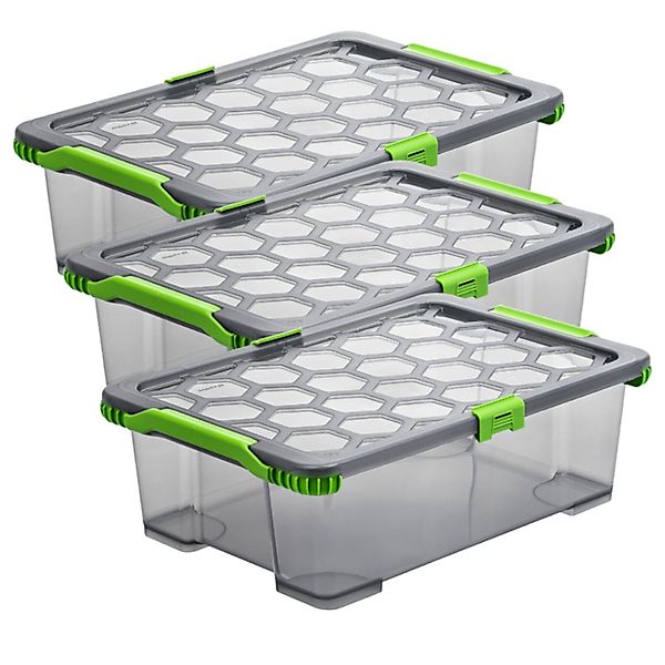 ROTHO Aufbewahrungsbox 3er Set Lagerbox 30l günstig online kaufen