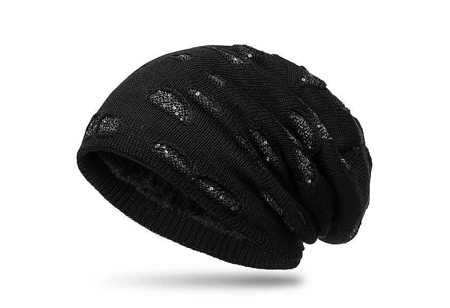 Caspar Beanie MU178 gefütterte Feinstrick Beanie Mütze im Destroyed Glitzer günstig online kaufen