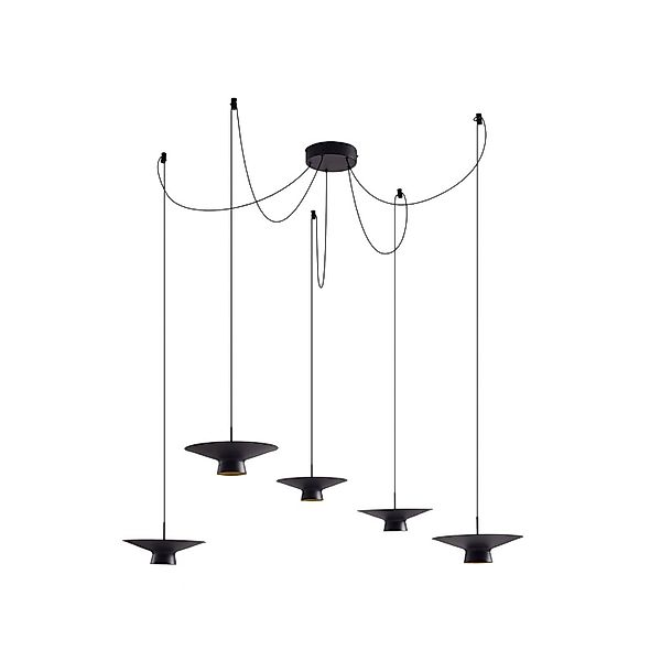 Lindby LED Norvind 10030121 Dimmbar Modern in Schwarz aus Metall 10-flammig günstig online kaufen