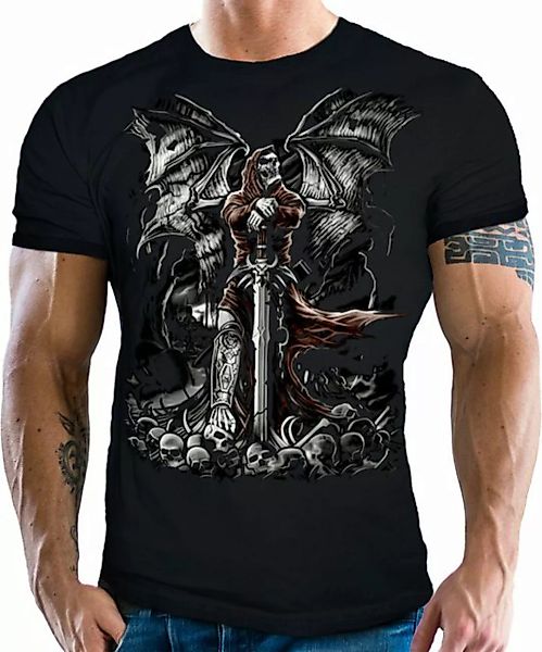 LOBO NEGRO® T-Shirt für Occult Gothic Dark Fans: Gravestone Angel günstig online kaufen