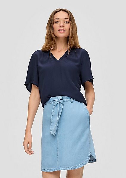 s.Oliver Kurzarmbluse Bluse Viskosebluse mit V-Ausschnitt im Relaxed Fit günstig online kaufen