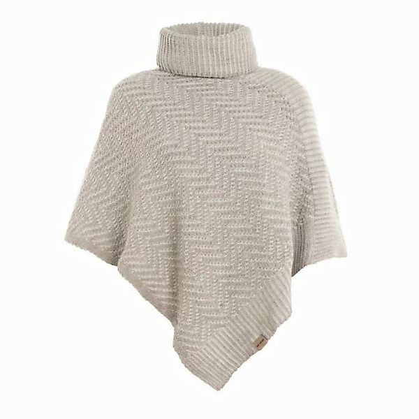 Knit Factory Poncho Amber Gestrickter Poncho Iced Clay/Beige (1-St) Strick günstig online kaufen