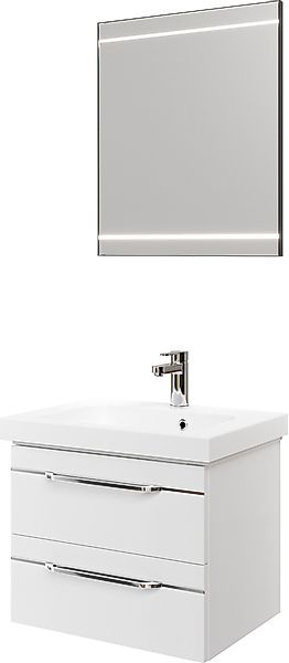 Saphir Badmöbel-Set "Balto 2-teilig Mineralmarmor-Waschtisch mit LED-Spiege günstig online kaufen