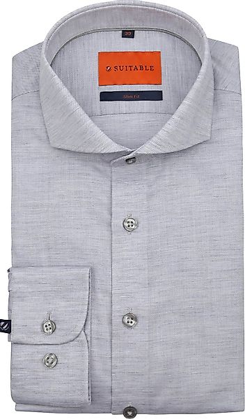 Suitable Melange Hemd Grau - Größe 43 günstig online kaufen