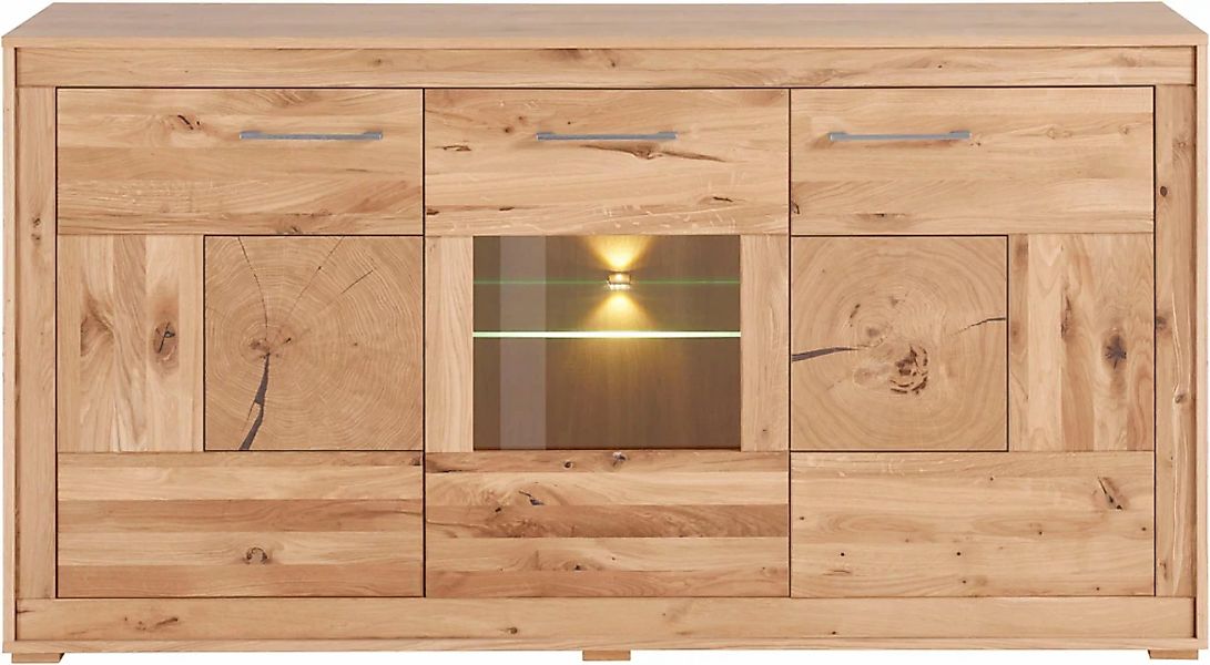 VOGL Möbelfabrik Sideboard, Breite 166 cm, teilmassiv, mit Hirnholzapplikat günstig online kaufen