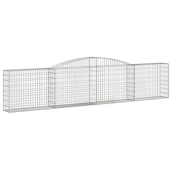 vidaXL Gabionen mit Hochbogen 25 Stk 400x30x80/100cm Eisen 1635442 günstig online kaufen