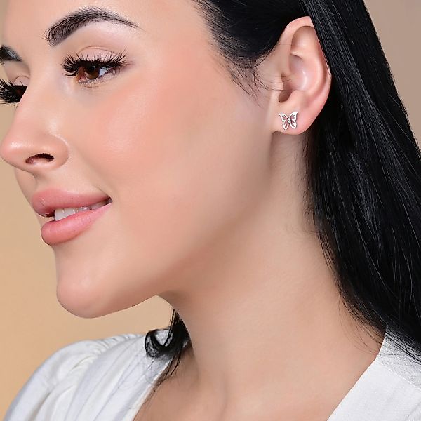 Adelia´s Paar Ohrhänger "Damen Ohrringe – Ohrstecker aus Edelstahl mit Stra günstig online kaufen