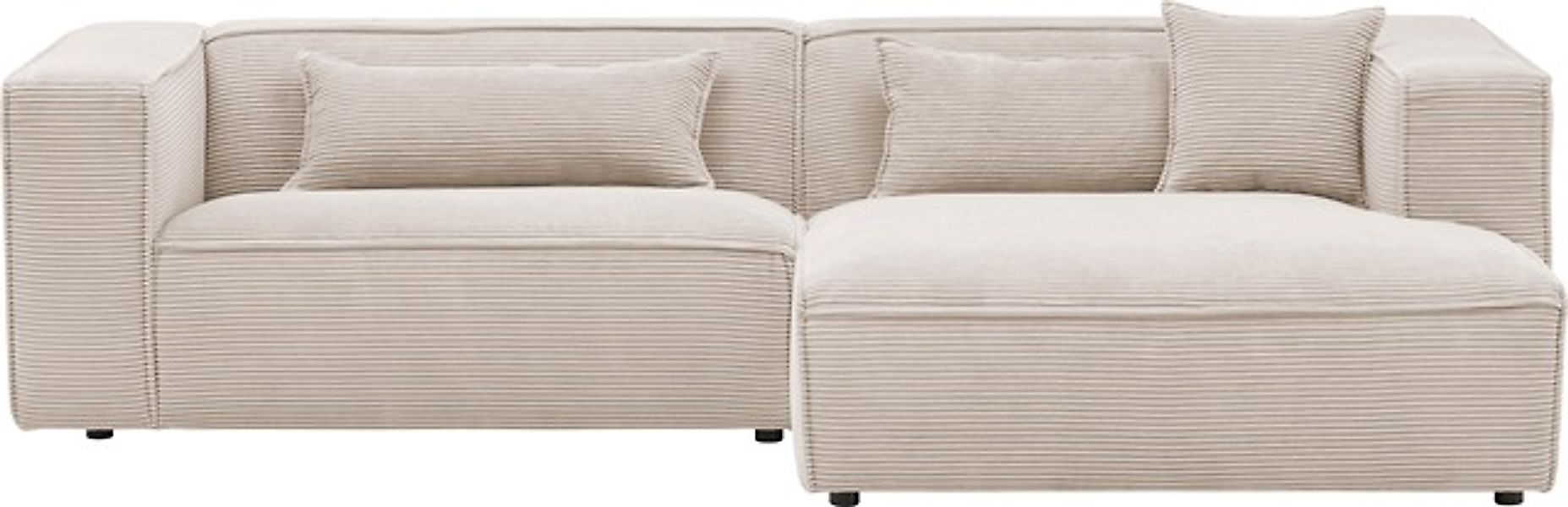 LeGer Home by Lena Gercke Ecksofa »PIARA mit Kedernaht, Cord, Leinenoptik o günstig online kaufen