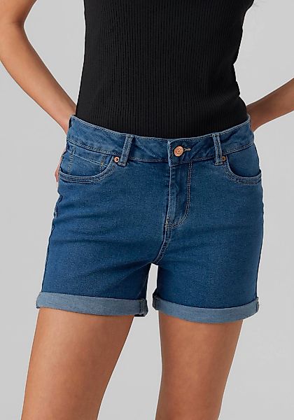 Vero Moda Jeansshorts "VMLUNA MR FOLD SHORTS MIX GA NOOS", mit Umschlagsaum günstig online kaufen